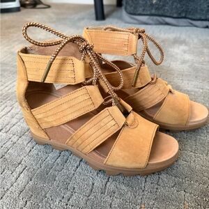 Sorel Tan Wedge Sandals